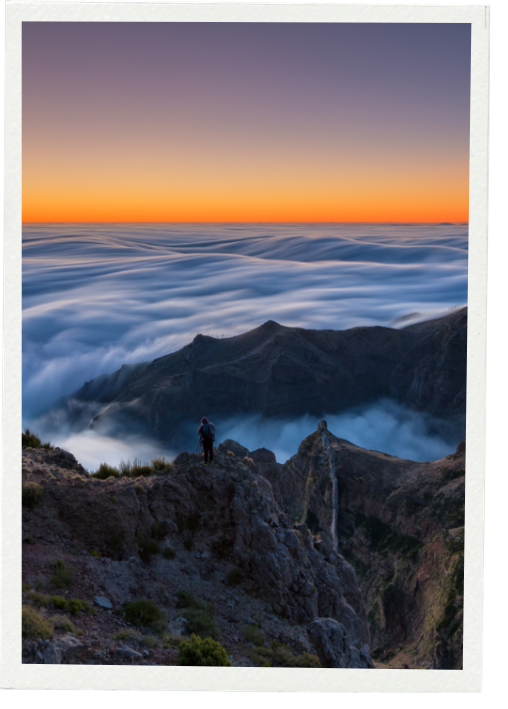 Sunrise above the clouds
